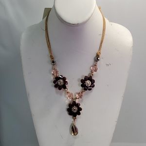 Ali kahn gold chain flower neck